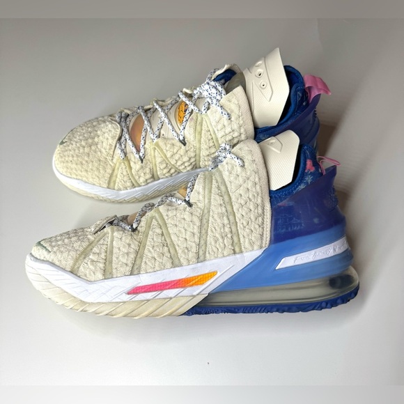 Nike LeBron XVIII 18 "Los Angeles By Day" Light Cream DB8148-200 Men's Size 10 - Picture 7 of 10